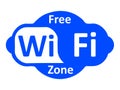 Free blue wifi logo icon - vector
